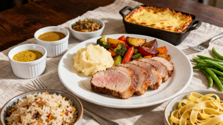 Assiette d’accompagnements pour filet mignon variés et gourmands