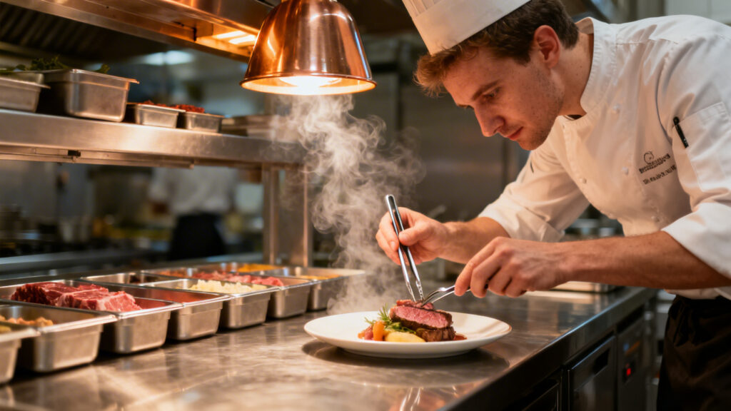 Chef de partie au dressage sur station viande