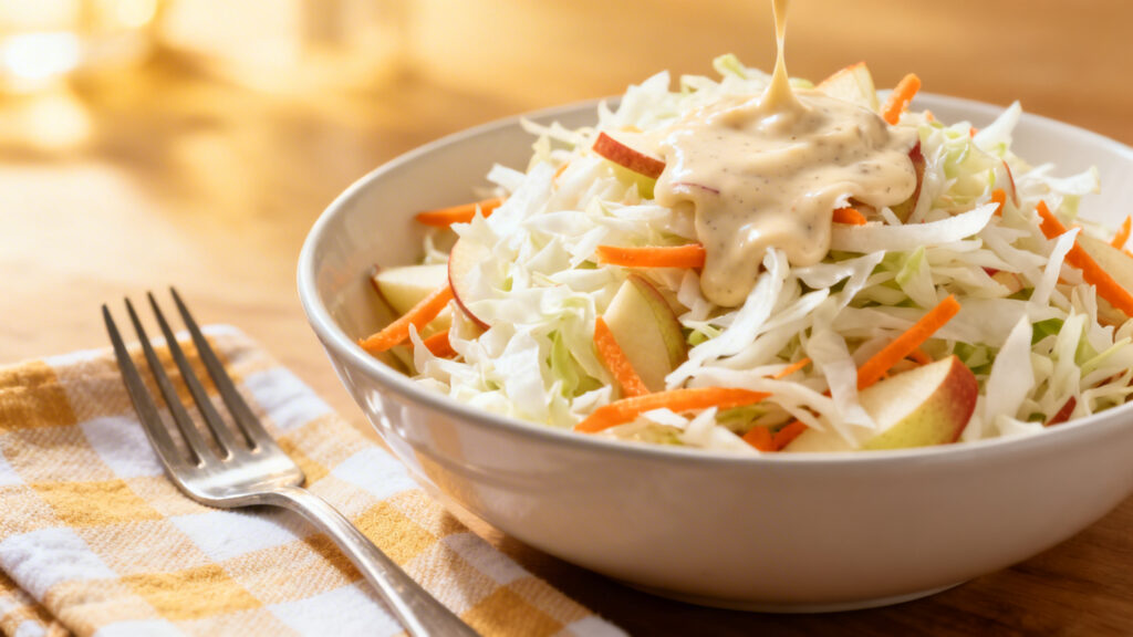 Coleslaw à la pomme, salade croustillante barbecue