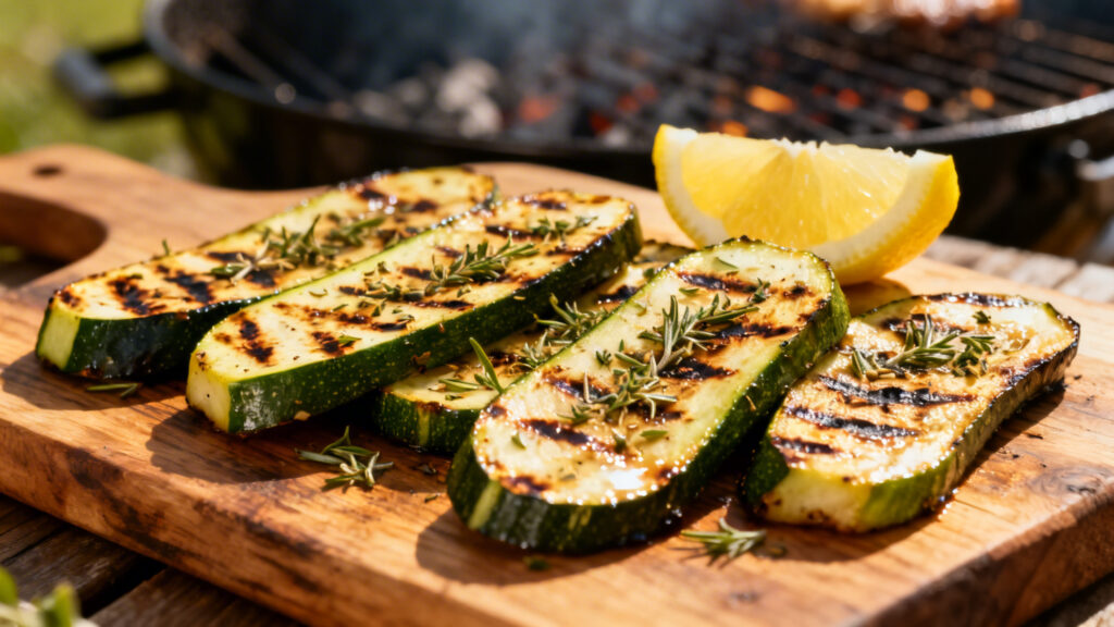 Courgettes au barbecue aux herbes de Provence