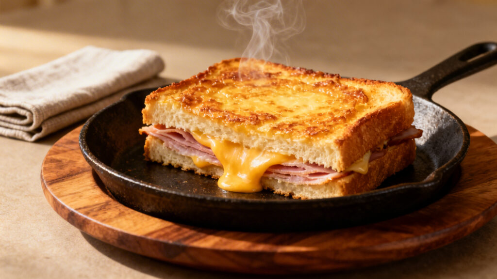 Croque express jambon comté bien doré