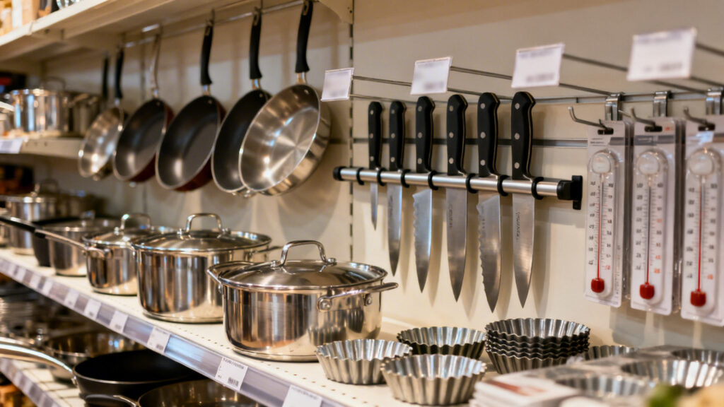 Rayon d’ustensiles de cuisine professionnels, marques reconnues