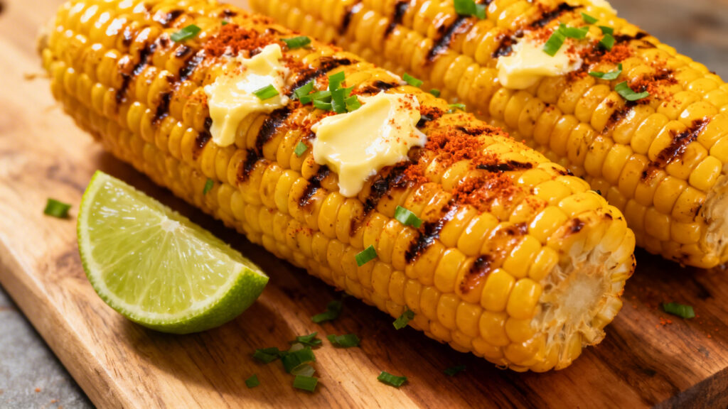 Épis de maïs grillés au beurre salé paprika citron