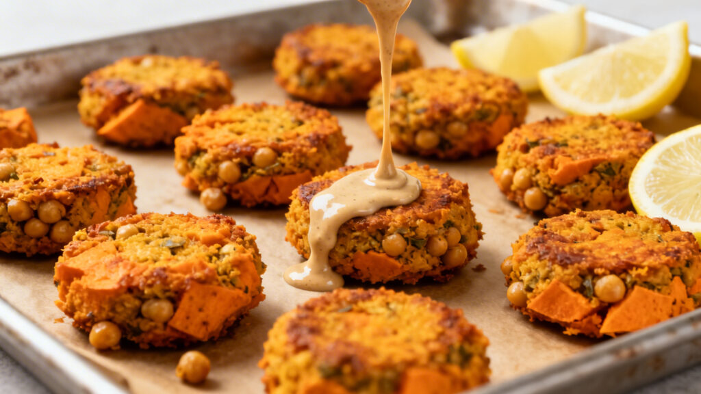 Falafels patate douce et pois chiches dorés
