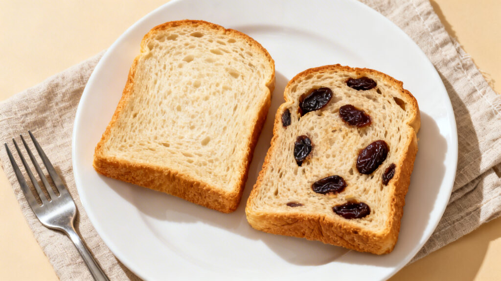 Far breton nature et far aux pruneaux, deux tranches