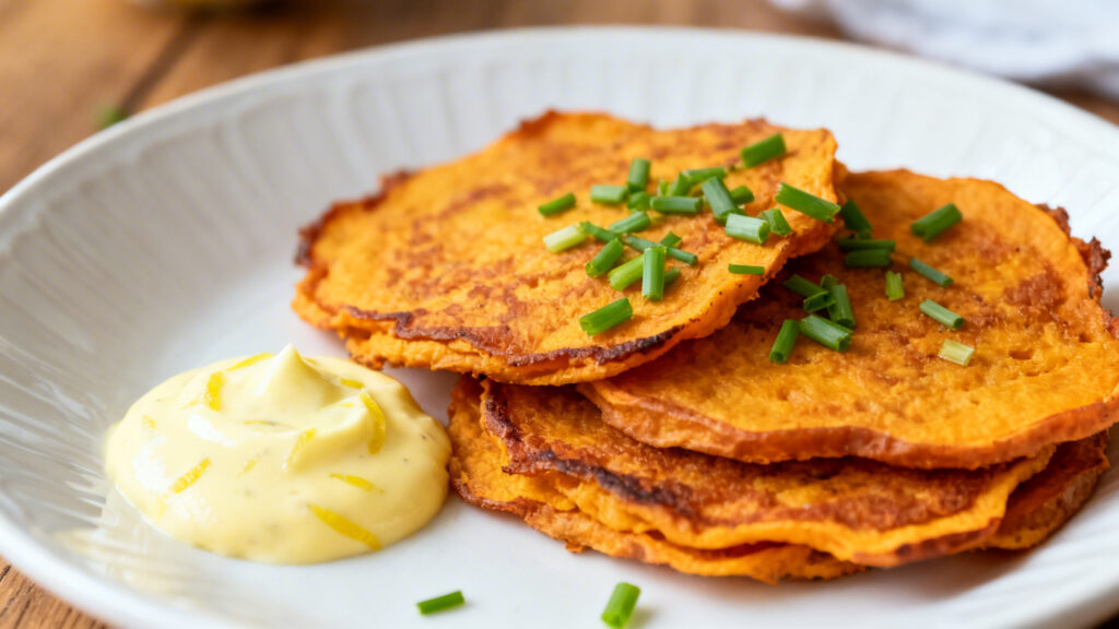 Galettes röstis de patate douce dorées