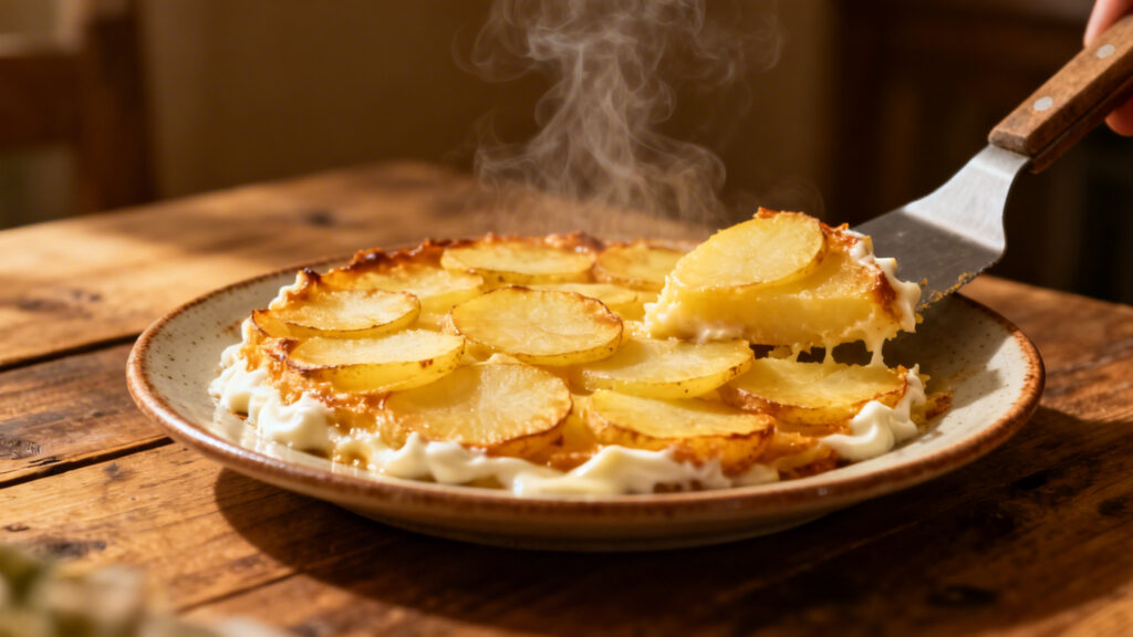 Gratin dauphinois crémeux et doré pour plat de viande