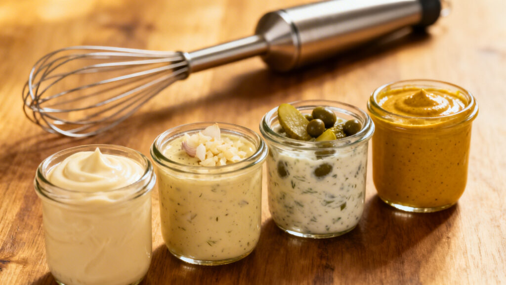 Aïoli rapide, mayonnaise maison et sauce tartare