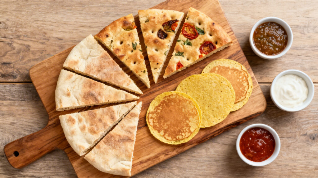 Pita, focaccia et galettes à tremper dans les sauces