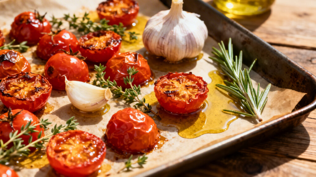 Pommes de terre grenaille rôties au thym et romarin