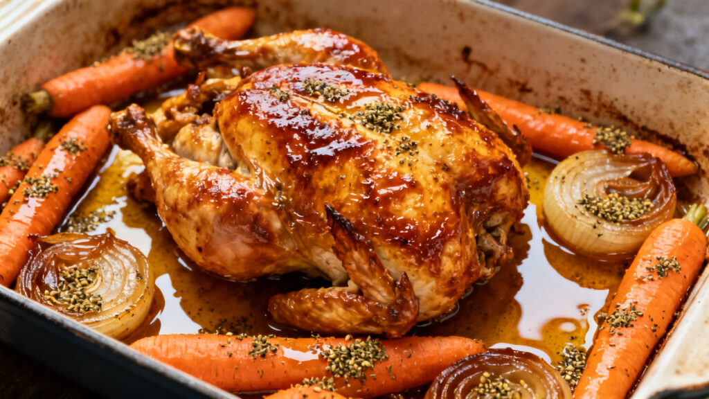 Poulet rôti yaourt zaatar plat familial pas cher