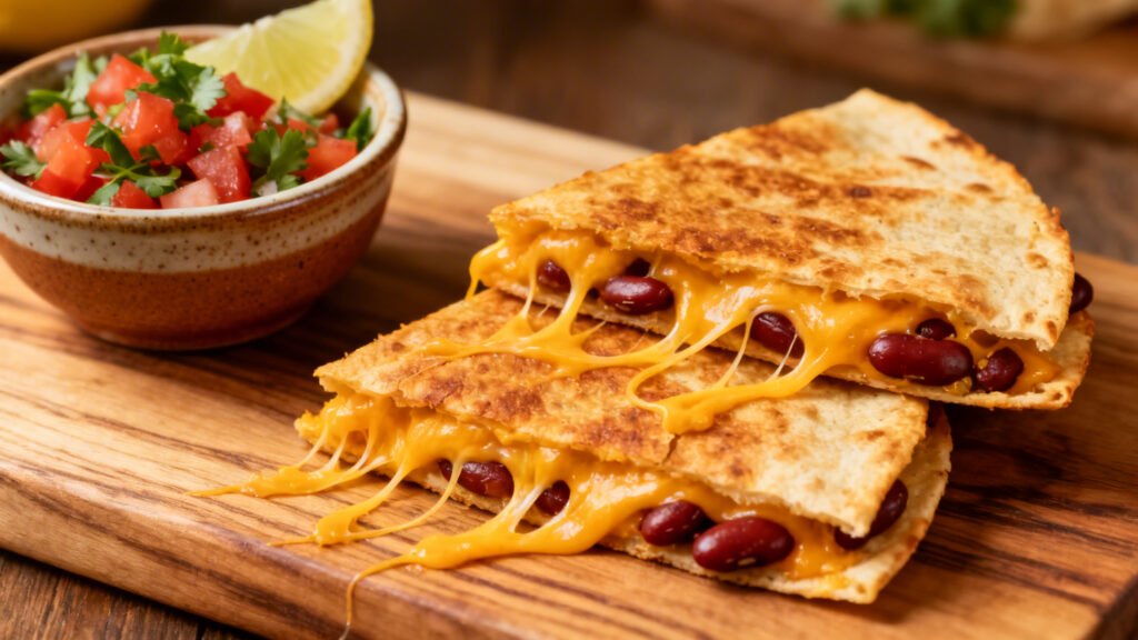 Quesadilla rapide au fromage et haricots rouges