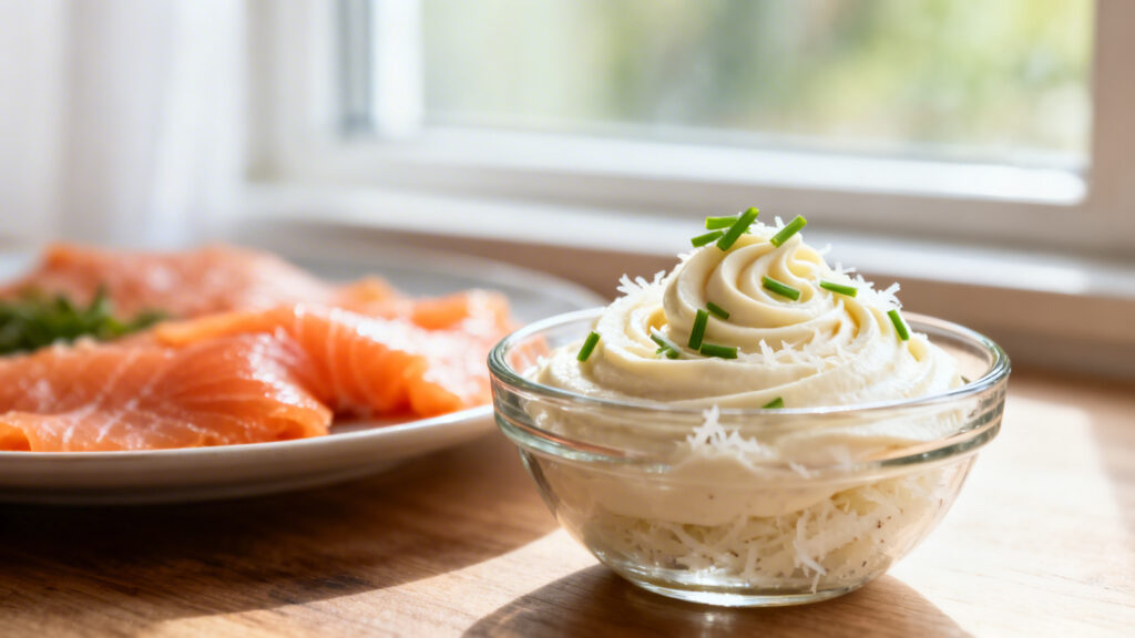 Crème légère au raifort pour saumon fumé