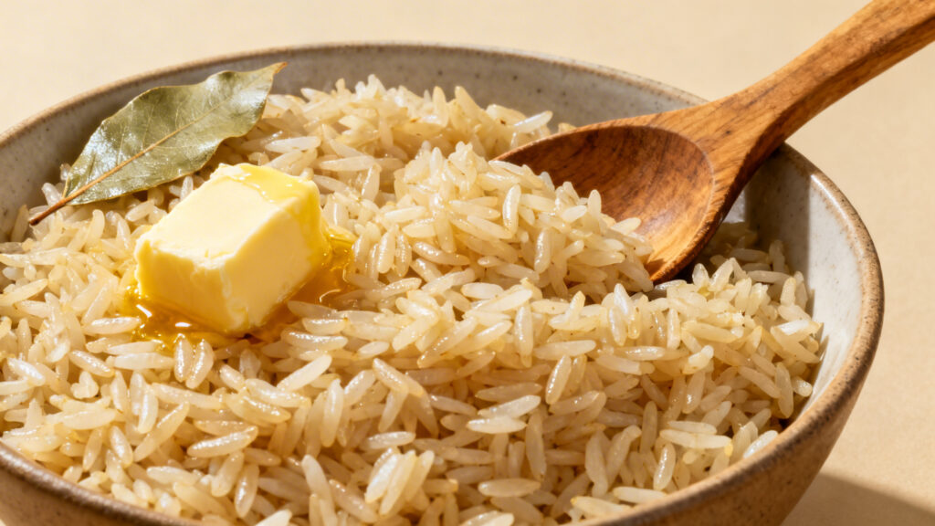 Riz pilaf aux grains séparés pour sauce de viande