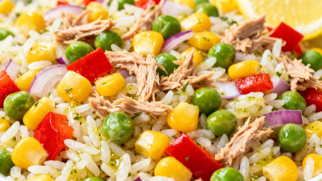 Salade de riz estivale aux légumes croquants