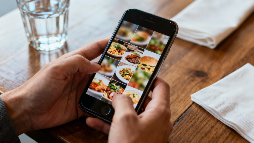 Lecture d’avis et comparaison de photos clients d’un restaurant