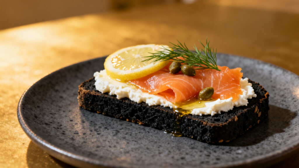 Tartine nordique saumon fumé, aneth et fromage frais