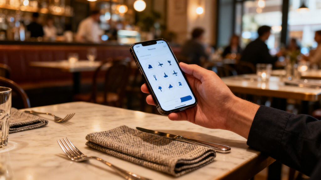 Main filtrant par budget et cuisine pour réserver une table