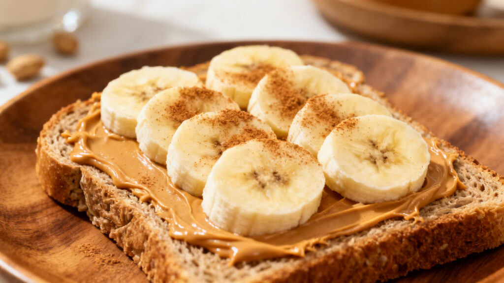 Toast beurre de cacahuète et banane, bons lipides