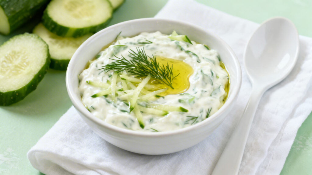 Tzatziki maison au yaourt grec et aneth frais
