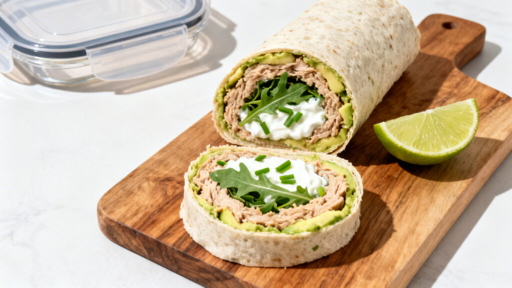 Wrap midi thon avocat, prêt pour le bureau