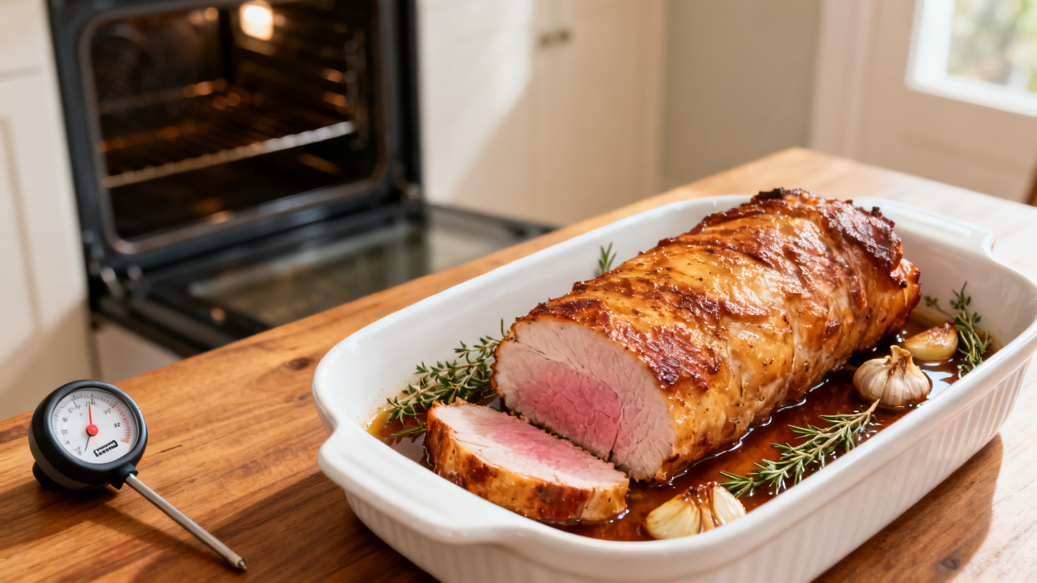 Cuisson au four du filet mignon, croûte dorée, cœur rosé