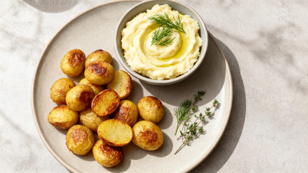 Pommes de terre pour truite&nbsp;: grenailles et purée légère