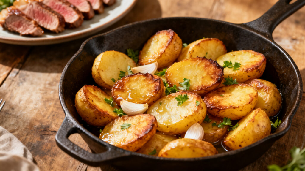 Pommes de terre sarladaises croustillantes ail et persil