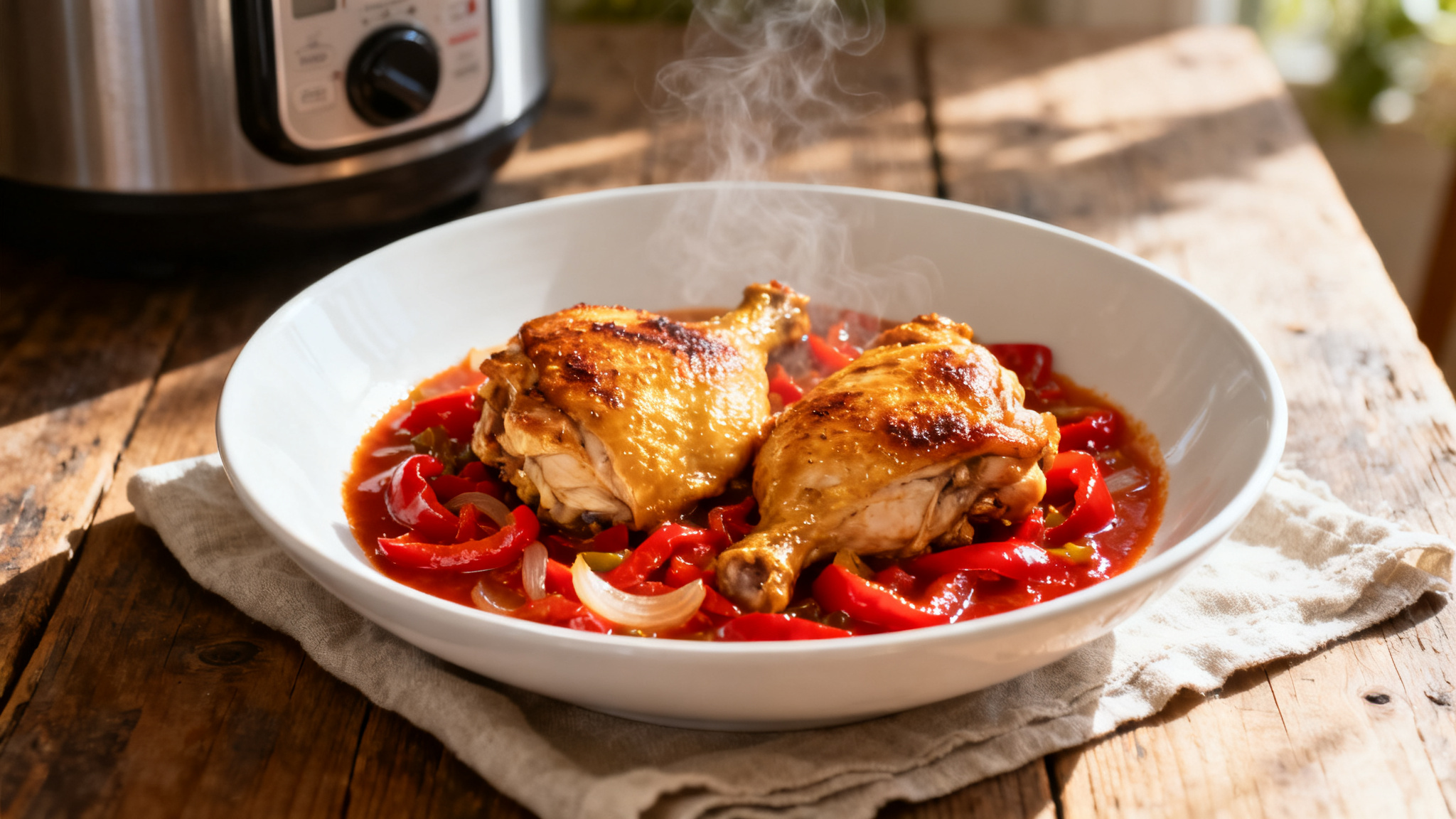Poulet basquaise au Cookeo avec sauce piperade brillante