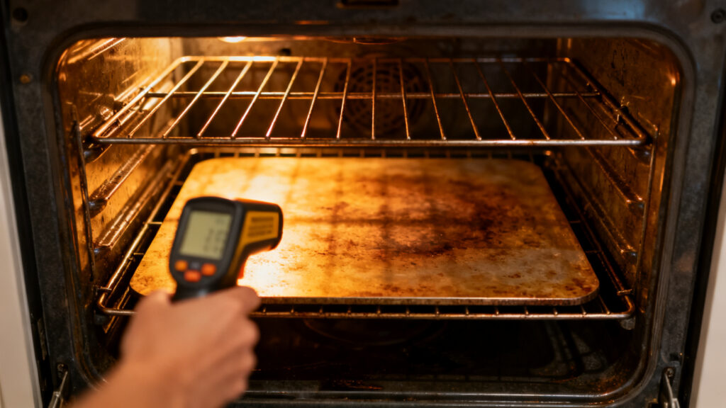 Température de cuisson pizza maison sur support bien préchauffé