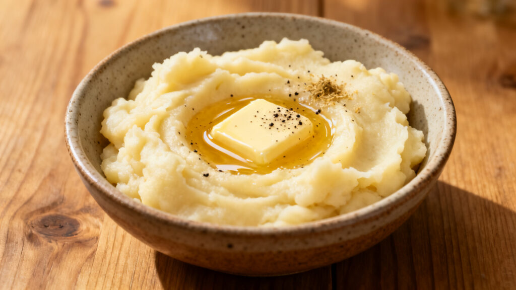 Purée maison onctueuse au beurre et muscade
