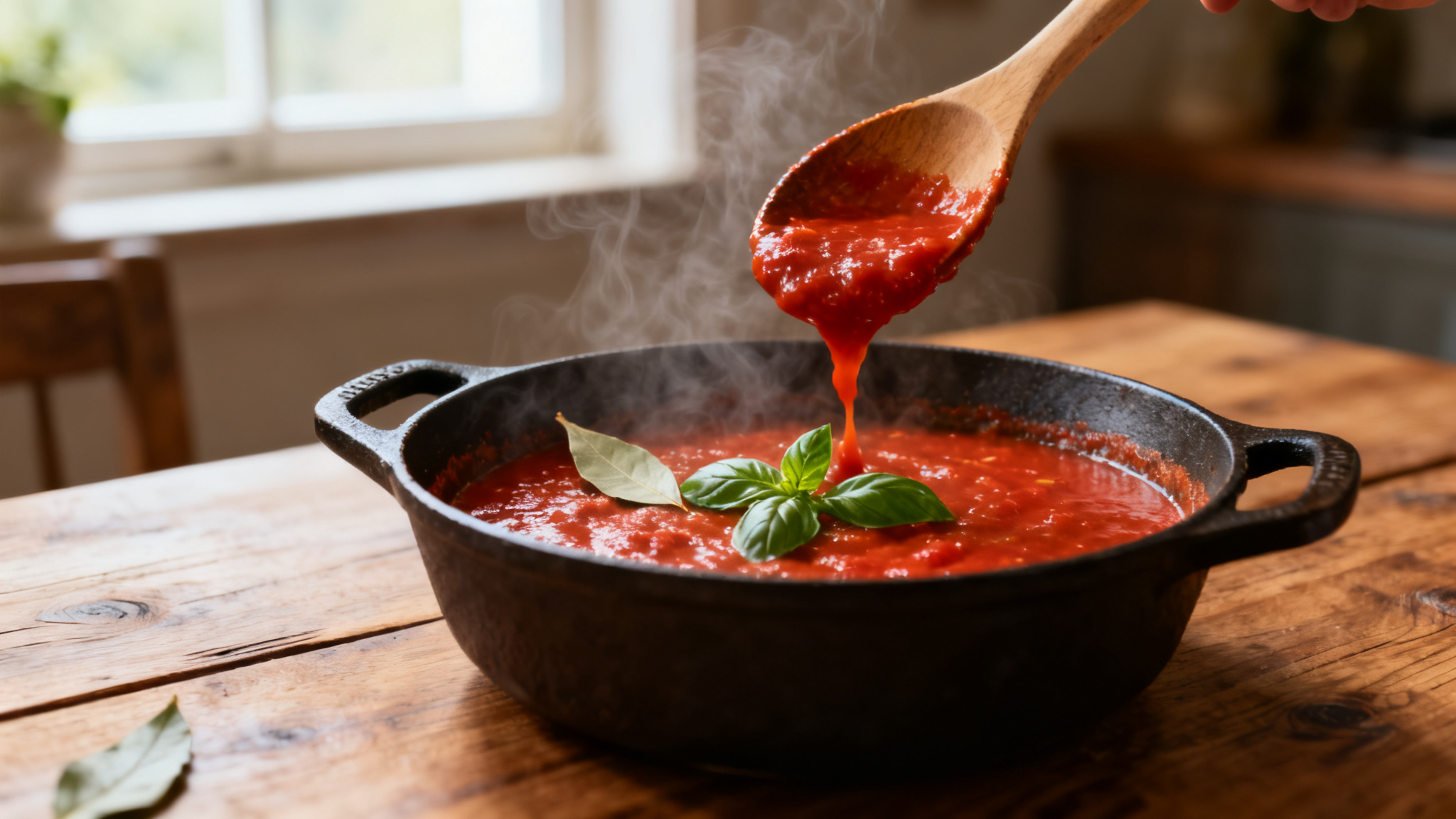 Sauce tomate maison façon grand-mère, nappant en cocotte