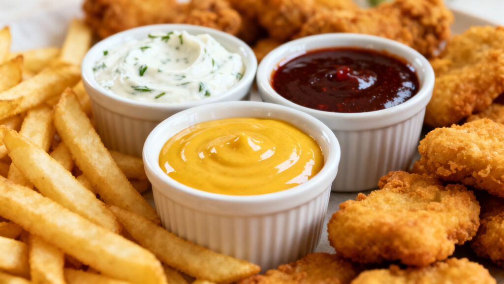 Trois sauces express : yaourt aux herbes, miel-moutarde, BBQ