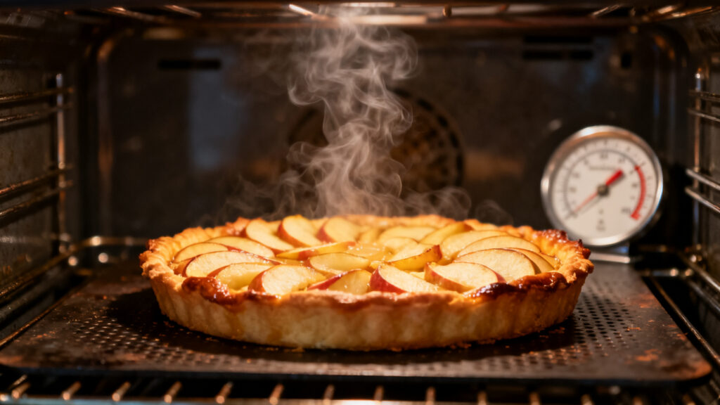 Temps de cuisson tarte aux pommes, bords dorés en four