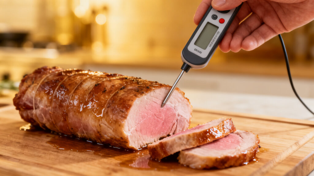 Température à cœur filet mignon contrôlée à la sonde