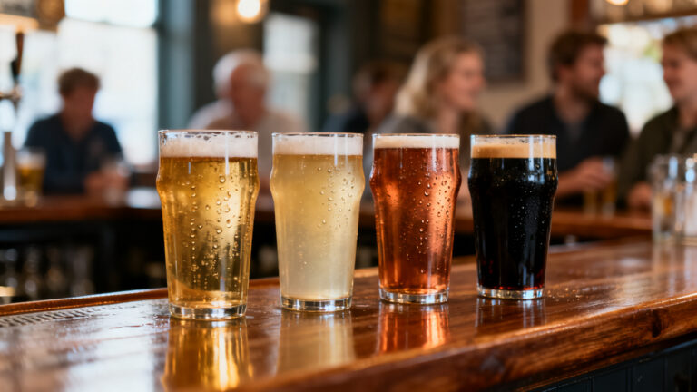 Différents styles pour comparer les calories d'une pinte de bière
