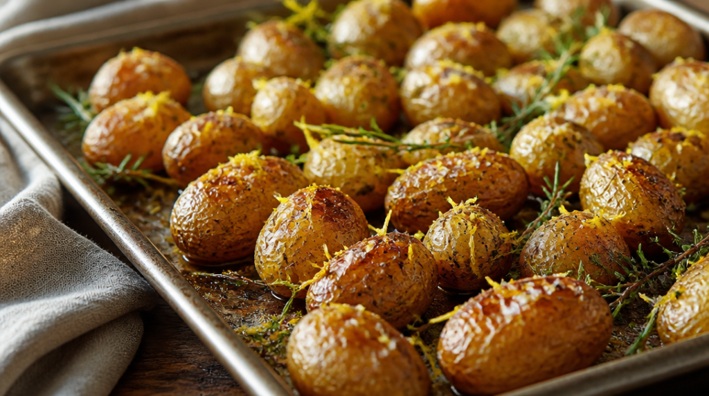 Pommes de terre grenailles rôties aux herbes et citron