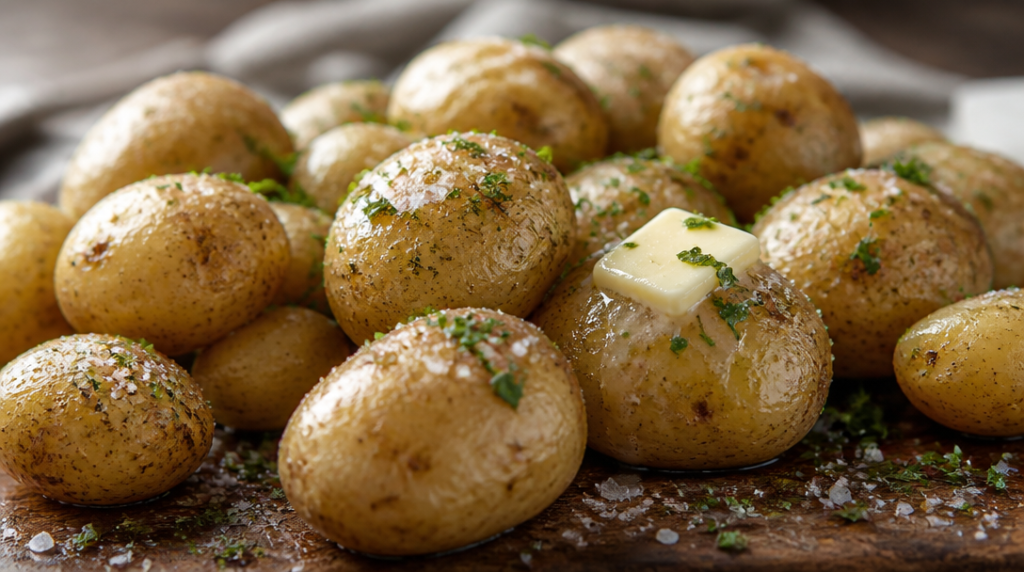 Pommes de terre vapeur persillées, prêtes à napper