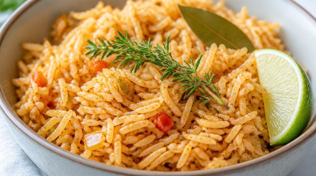 Riz créole parfumé aux grains détachés, thym et laurier