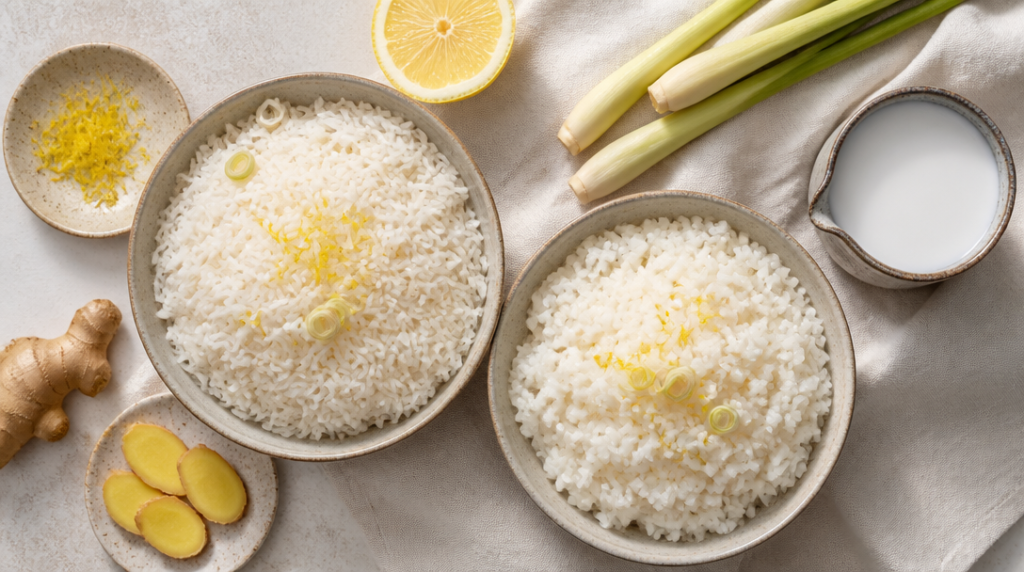Riz jasmin et basmati parfumés pour crevettes sautées