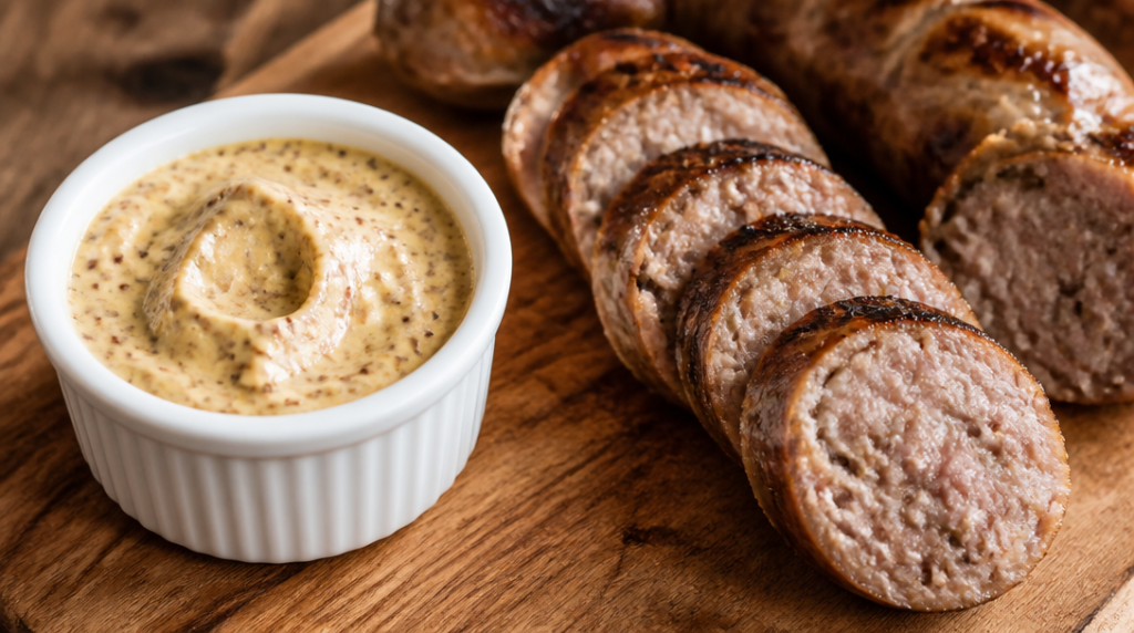Sauce moutarde à l’ancienne pour andouillette grillée