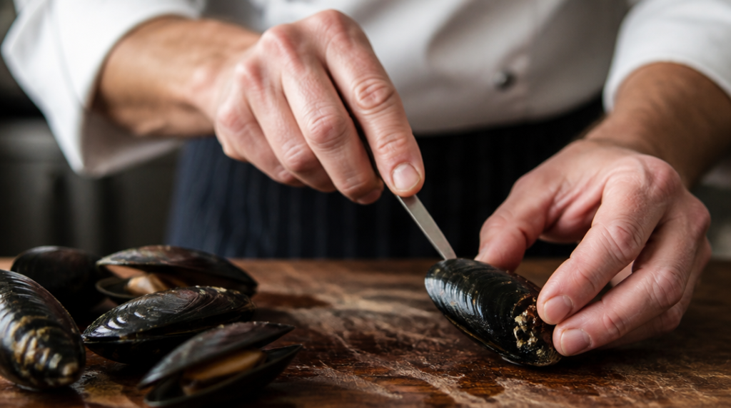 Tapoter une moule pour vérifier si elle se referme rapidement