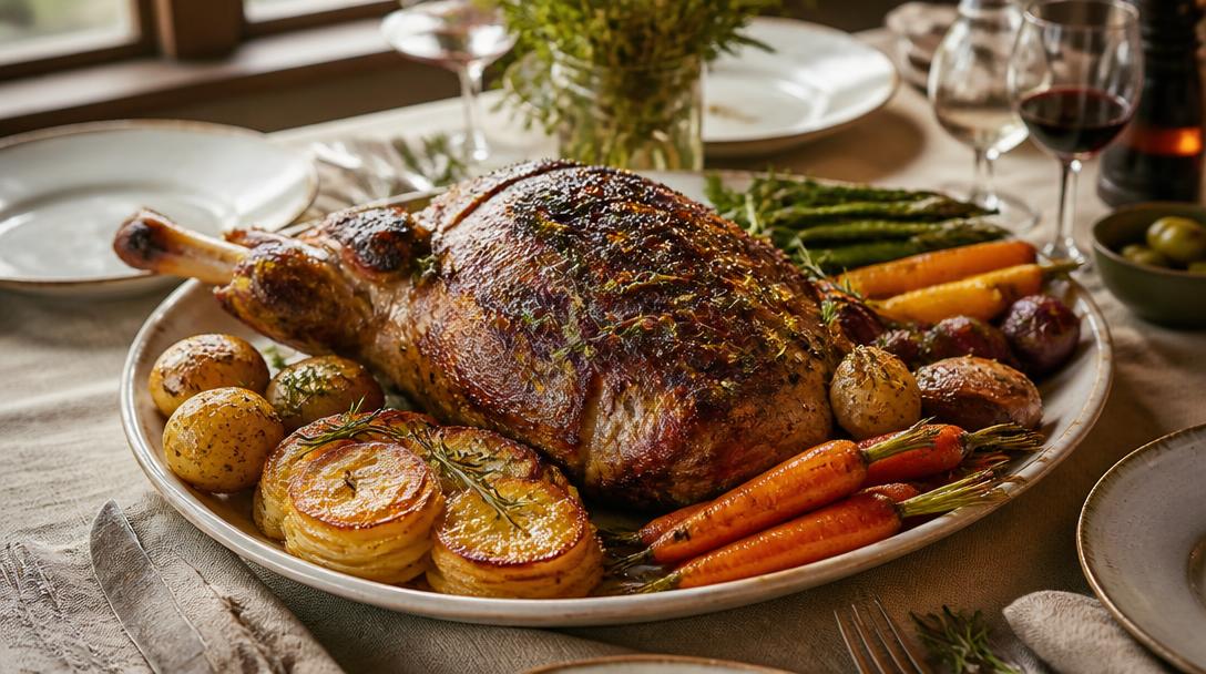Accompagnement pour gigot avec légumes et pommes de terre