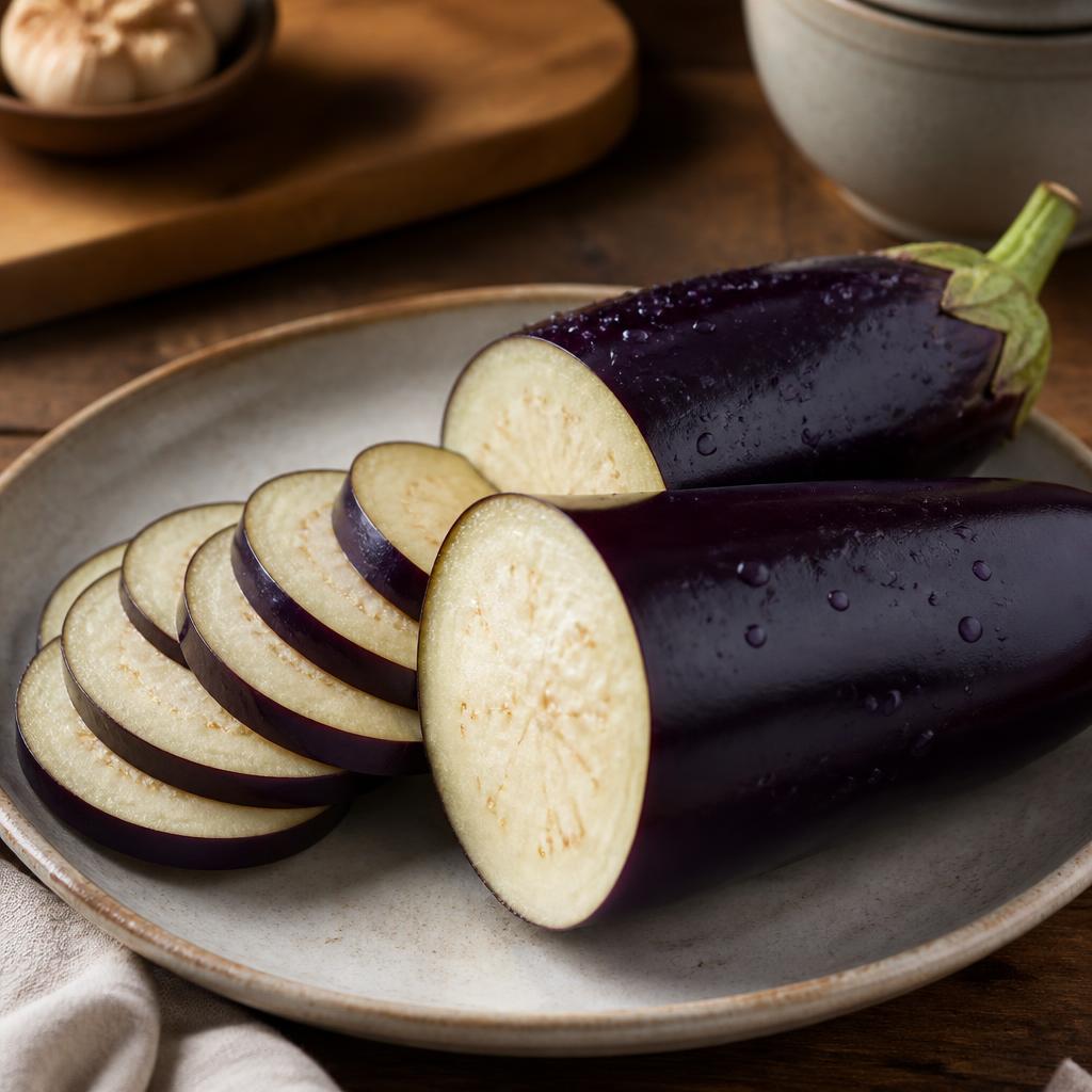 Aubergine fraîche pour cuisine légère