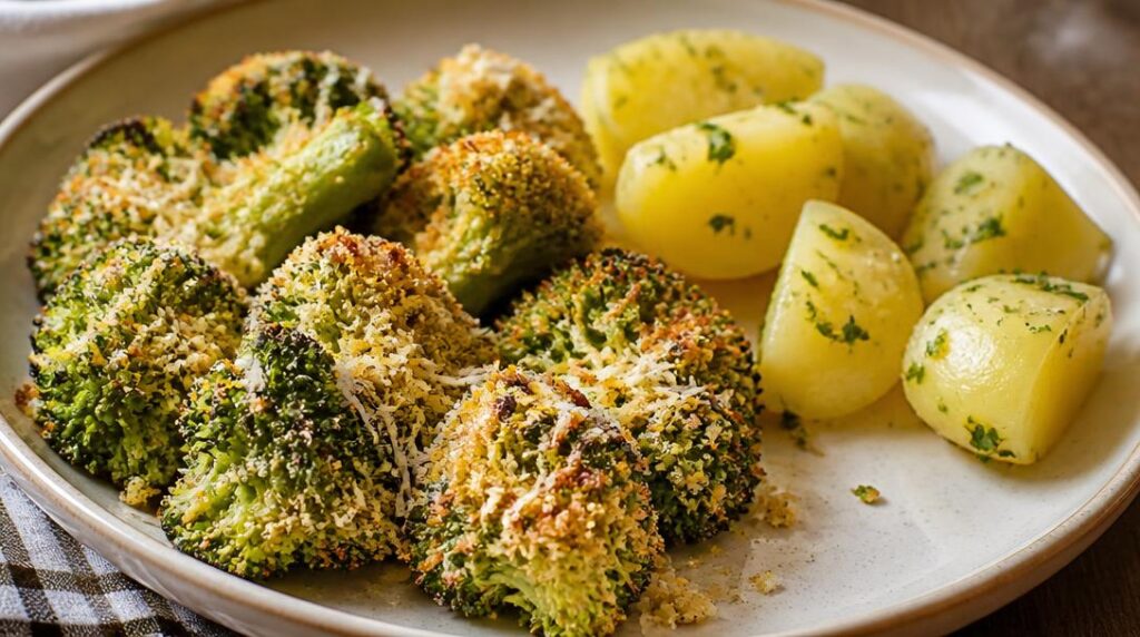 Brocoli rôti croustillant à la chapelure