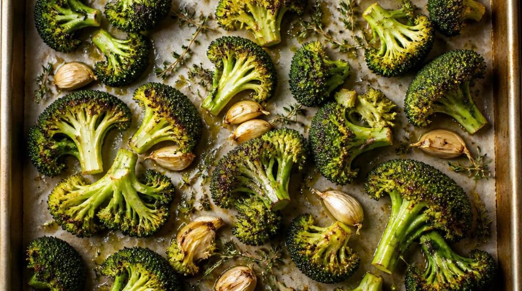 Brocoli rôti au four au thym