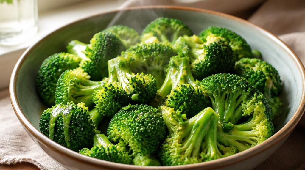 Brocoli vapeur au beurre d’olives