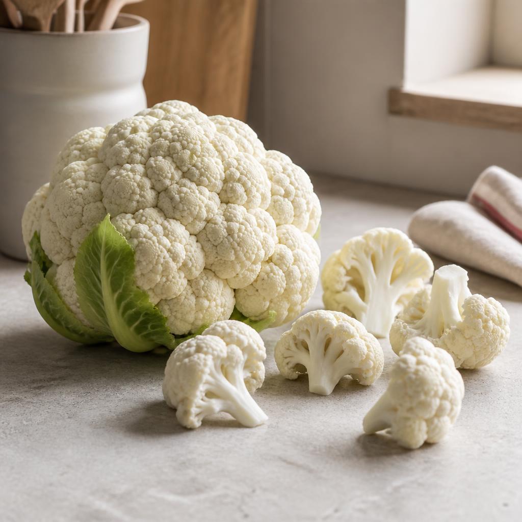 Chou-fleur frais à faible densité calorique
