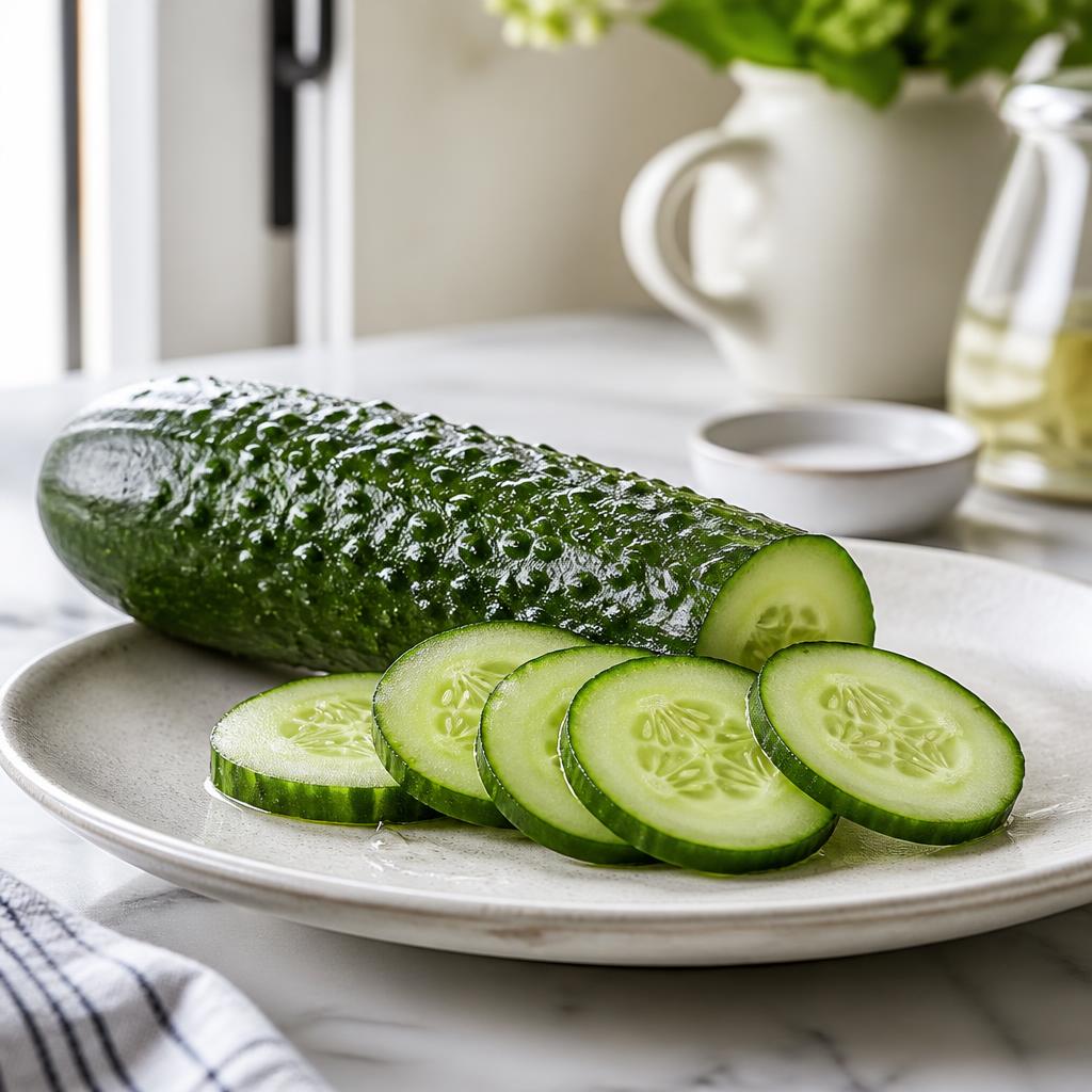 Concombre frais parmi les légumes peu caloriques