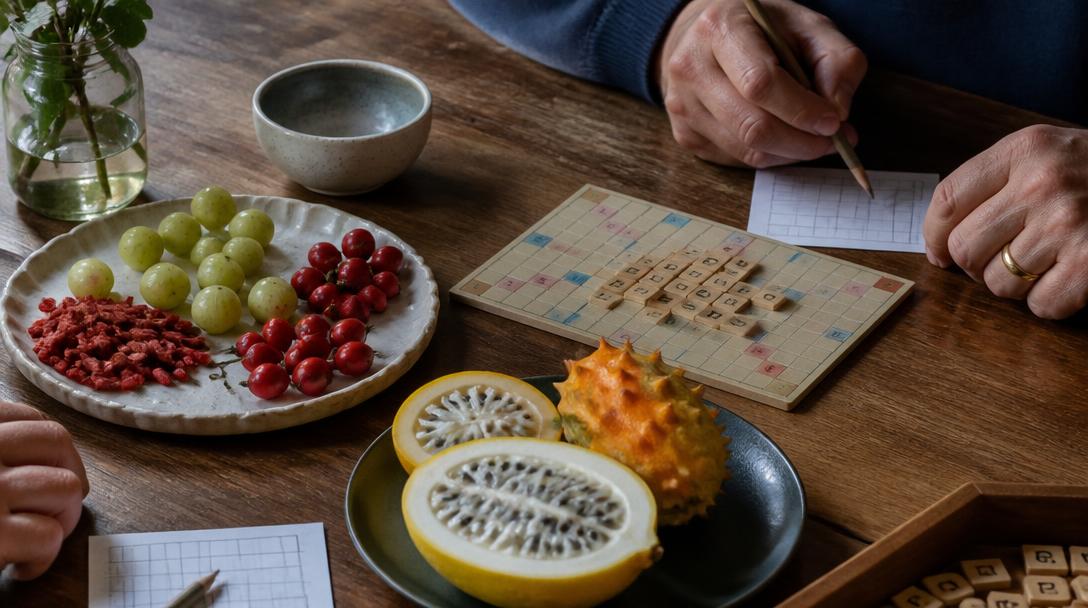 Sélection de fruits en E pour le Petit Bac